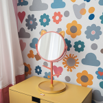 Desktop Makeup Mirror Factory - Hot Sale Cute Cartoon Cat Ears Design Plastic Rotatable
