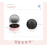 LED Cosmetic Bag Manufacturer - Large Capacity Portable Round with LED Mirror