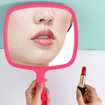 Handheld Cosmetic Mirror Factory - Large Size Plastic Portable Single Side Salon