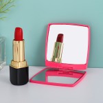 Pocket Cosmetic Mirror Supplier - Custom Logo Portable Mini ABS Plastic Square Travel