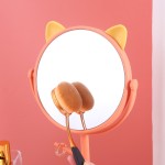 Desktop Makeup Mirror Factory - Hot Sale Cute Cartoon Cat Ears Design Plastic Rotatable