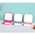 Pocket Cosmetic Mirror Supplier - Custom Logo Portable Mini ABS Plastic Square Travel