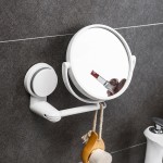 Wall-Mounted Mirror Manufacturer - Modern Portable Plastic Punch Free 360 Rotating