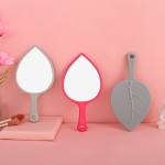 Handheld Mirror Manufacturer - Custom Logo Leaf Shape Portable Mini Pocket Travel