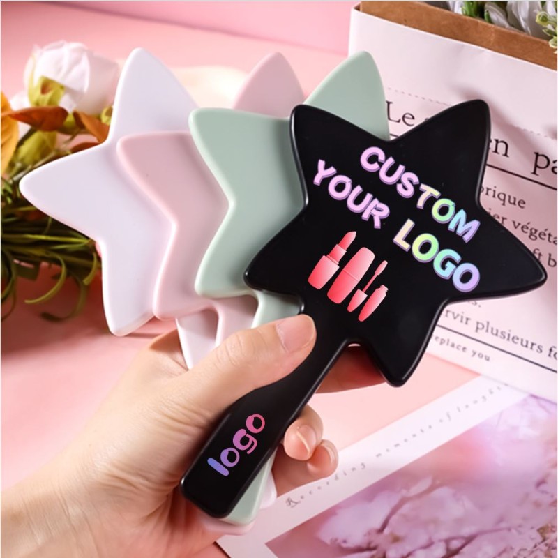 Hand Mirror Factory - Wholesale Customizable Logo Five Pointed Star Shaped Portable
