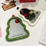 Desktop Mirror Supplier - Cute Cream Style Christmas Tree Plastic Wall Mount