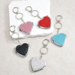 Compact Mirror Manufacturer - Stainless Steel Heart Shaped Mini Keychain Folding