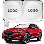 Sunshade Manufacturer - Custom Silver Polyester Two Round Foldable