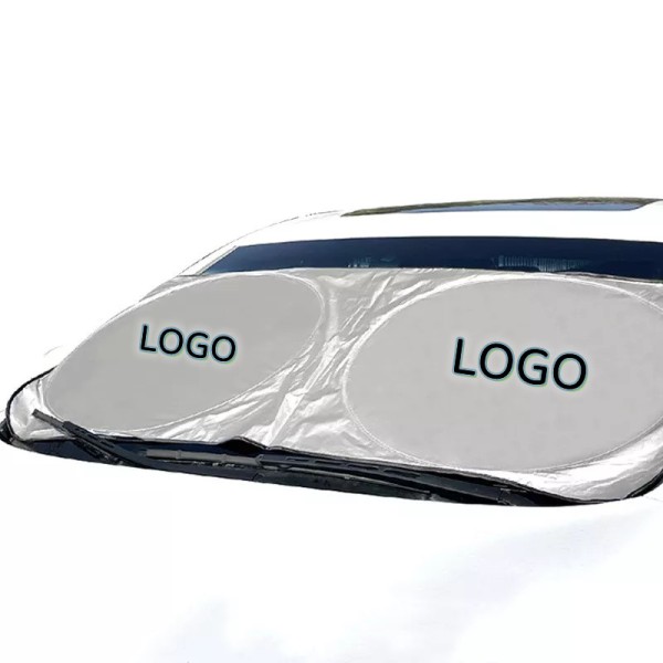 Sunshade Manufacturer - Custom Silver Polyester Two Round Foldable