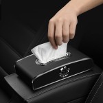 Car Tissue Box Manufacturer - Business Logo PU Leather
