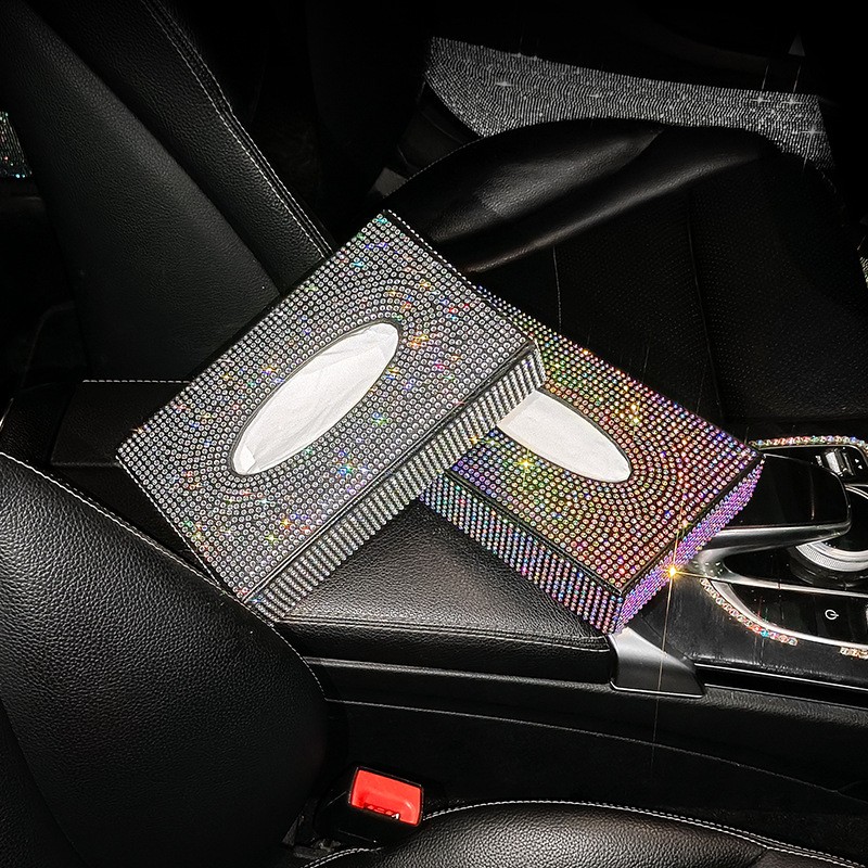 Car Tissue Box Manufacturer - Leather Bling Rhinestone