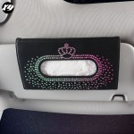 Sun Visor Tissue Box Manufacturer - Rhinestone Crystal Diamond