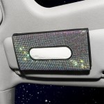 Sun Visor Tissue Box Manufacturer - Clear Bling Crystal