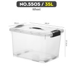 Transparent Plastic Box Manufacturer - 35L Medium Capacity with Lid