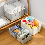 Storage Basket Container Manufacturer - Nordic Style White Grey Rectangle