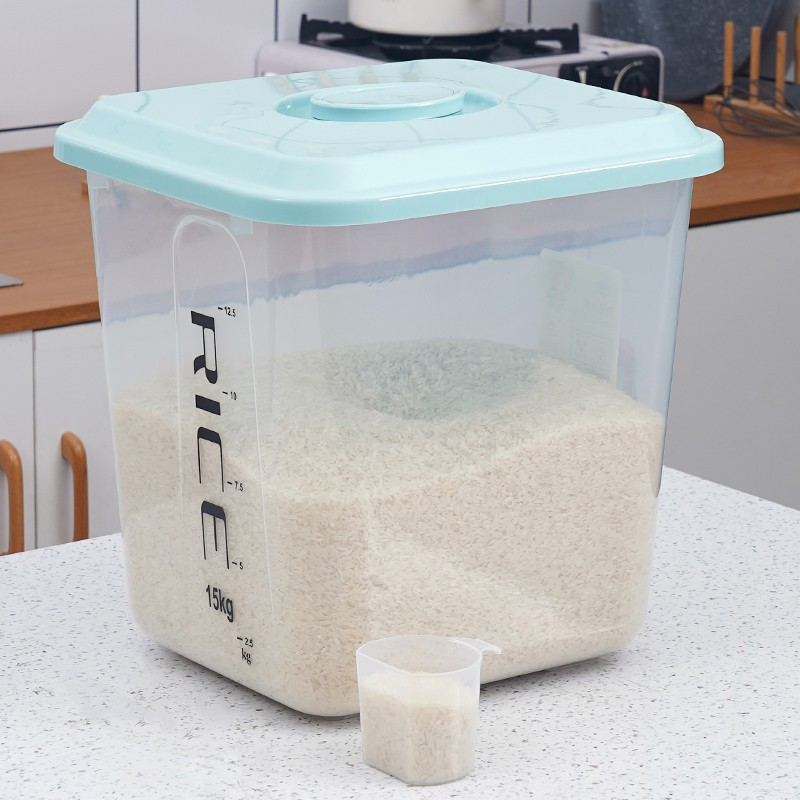 Kitchen Storage Container Manufacturer - 15kg Plastic for Cereal Rice