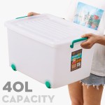 Storage Bin Box Manufacturer - Clear Transparent with Wheels