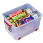 PP Storage Box Manufacturer - 40L Transparent with Wheels