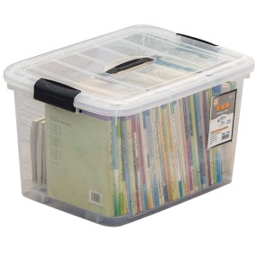 Stackable Storage Box Manufacturer - 45L Transparent with Lid