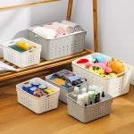 Storage Basket Container Manufacturer - Nordic Style White Grey Rectangle
