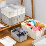 Storage Basket Container Manufacturer - Nordic Style White Grey Rectangle
