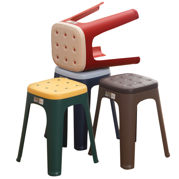 Plastic Square Stool Manufacturer - Modern Minimalist Leather PP