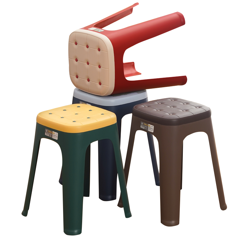 Plastic Square Stool Manufacturer - Modern Minimalist Leather PP