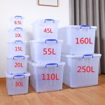 Large Storage Boxes Manufacturer - 160L PP Stackable Clear