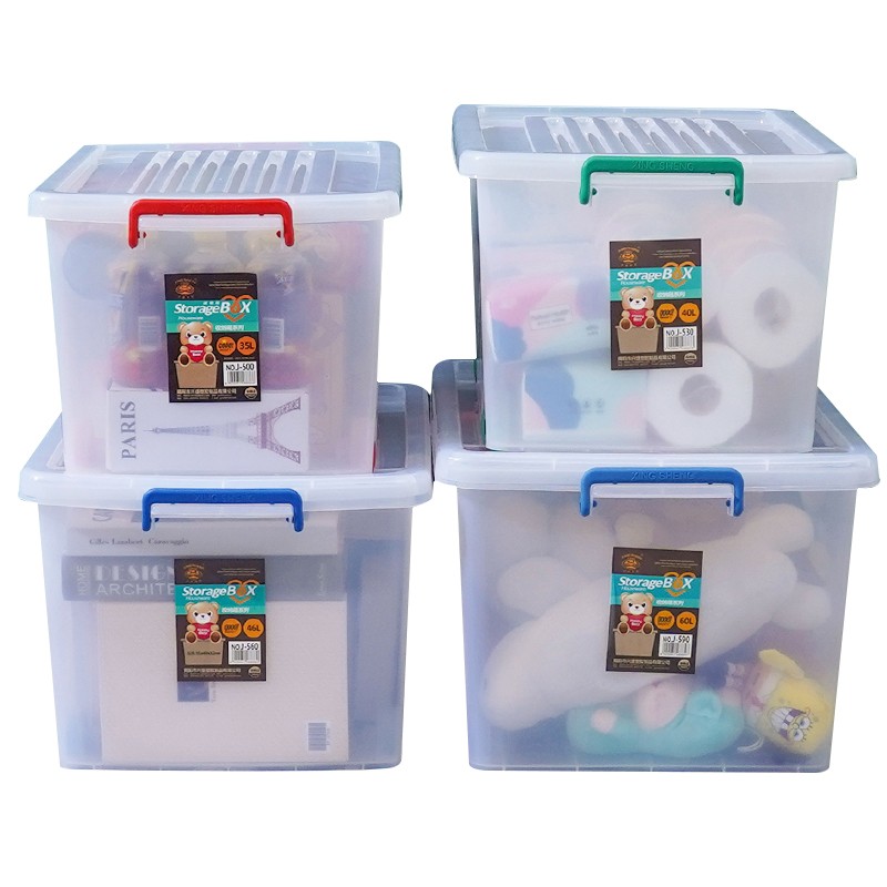 Storage Bin Box Manufacturer - Clear Transparent with Wheels