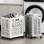 Laundry Basket Manufacturer - Medium Foldable Plastic with Wheels