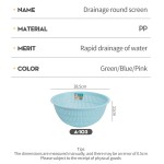 Plastic Drain Basket Manufacturer - Kitchen Thickening for Fruits