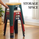 Plastic Square Stool Manufacturer - Modern Minimalist Leather PP
