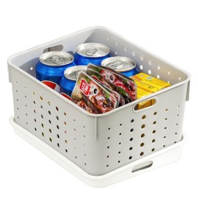 Storage Basket Container Manufacturer - Nordic Style White Grey Rectangle