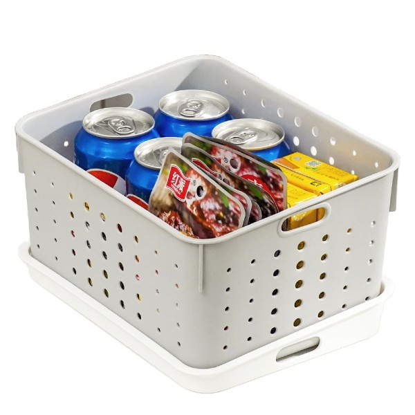 Storage Basket Container Manufacturer - Nordic Style White Grey Rectangle