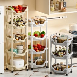 Storage Rack Manufacturer - Multi-Layer Wheeled Trolley for Kitchen