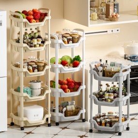 Storage Rack Manufacturer - Multi-Layer Wheeled Trolley for Kitchen