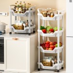 Storage Rack Manufacturer - Multi-Layer Wheeled Trolley for Kitchen
