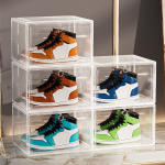 Shoe Storage Box Factory - 6 Pack Clear Plastic Sneaker Case