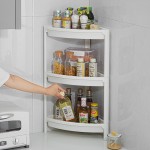 Corner Shelf Factory - 3 Tier Black Plastic Rolling