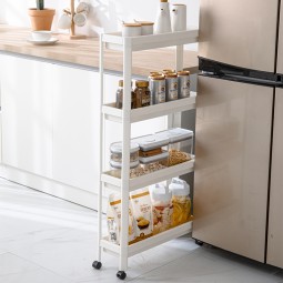 Kitchen Cart Manufacturer - 3 Tier Slim Sliding Mobile