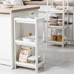 Kitchen Cart Manufacturer - 3 Tier Slim Sliding Mobile