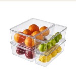 Fridge Organizer Manufacturer - 8 Piece Acrylic Rectangle