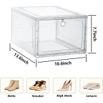 Shoe Container Factory - Side Drop Front Black Acrylic