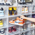 Shoe Container Factory - Side Drop Front Black Acrylic