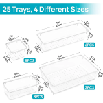 Storage Bags Factory - 25 PCS 4 Size Clear Plastic