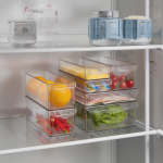 Refrigerator Organizer Manufacturer - 5 Pack Clear Square Bins