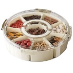 Snack Plate Manufacturer - 6 Grid Rotating Transparent PP