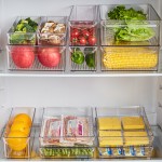 Refrigerator Organizer Manufacturer - 5 Pack Clear Square Bins