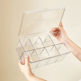 Storage Box Manufacturer - 8 Compartment Clear Lid
