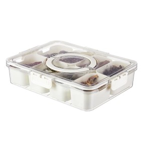Snack Box Manufacturer - 4 Grid Plastic Divided Container